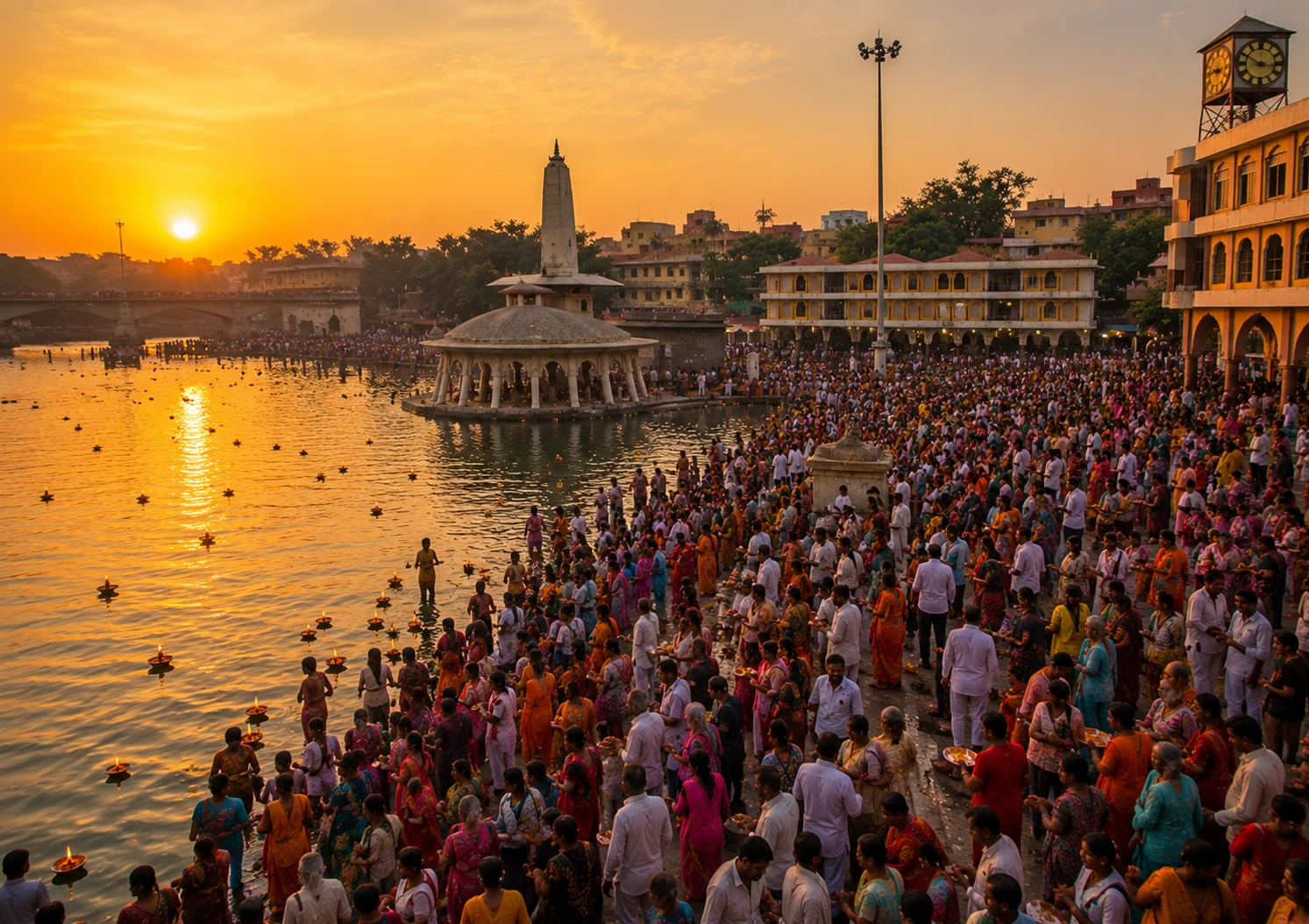 Devotees at Nashik Kumbh Mela