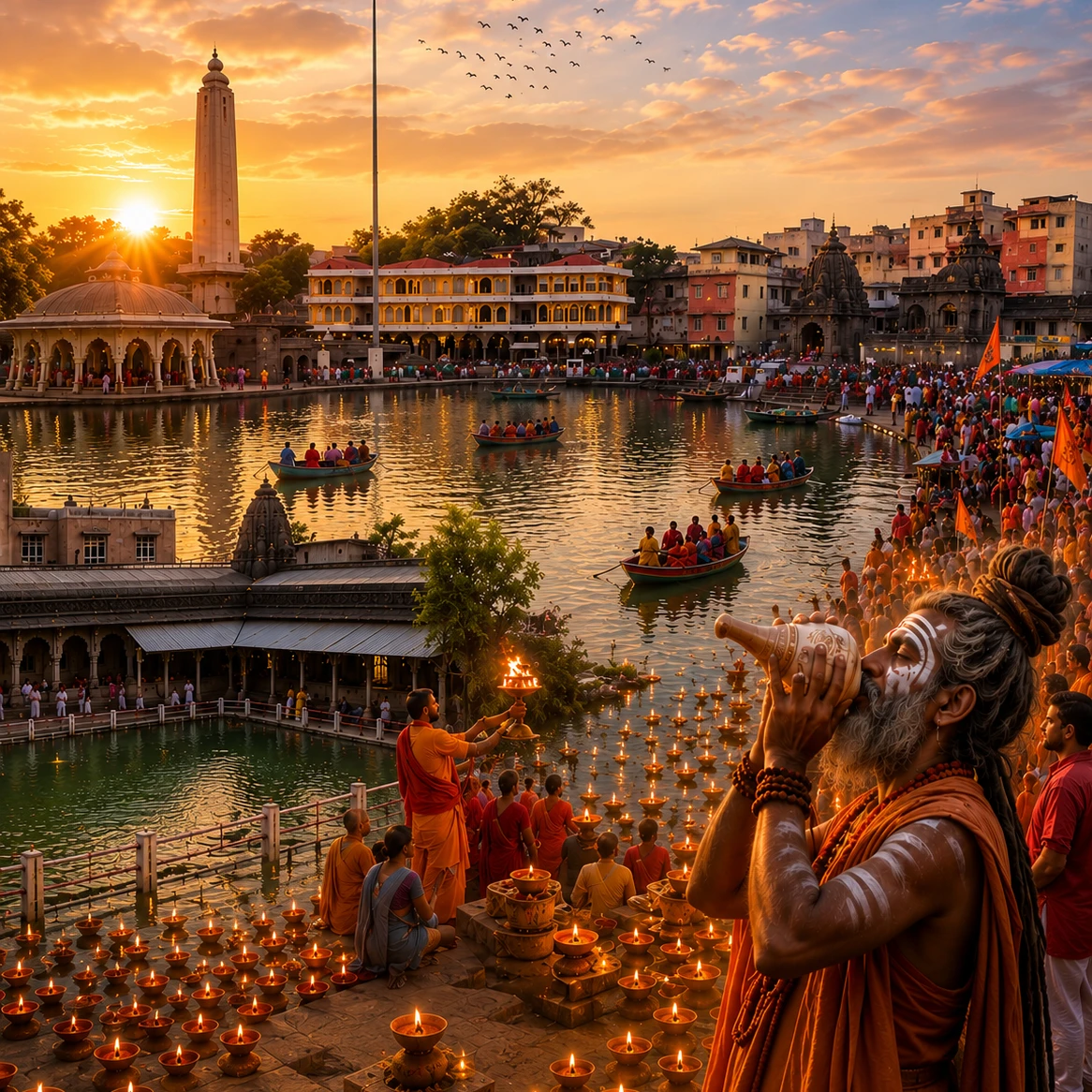 Devotees at Nashik Kumbh Mela