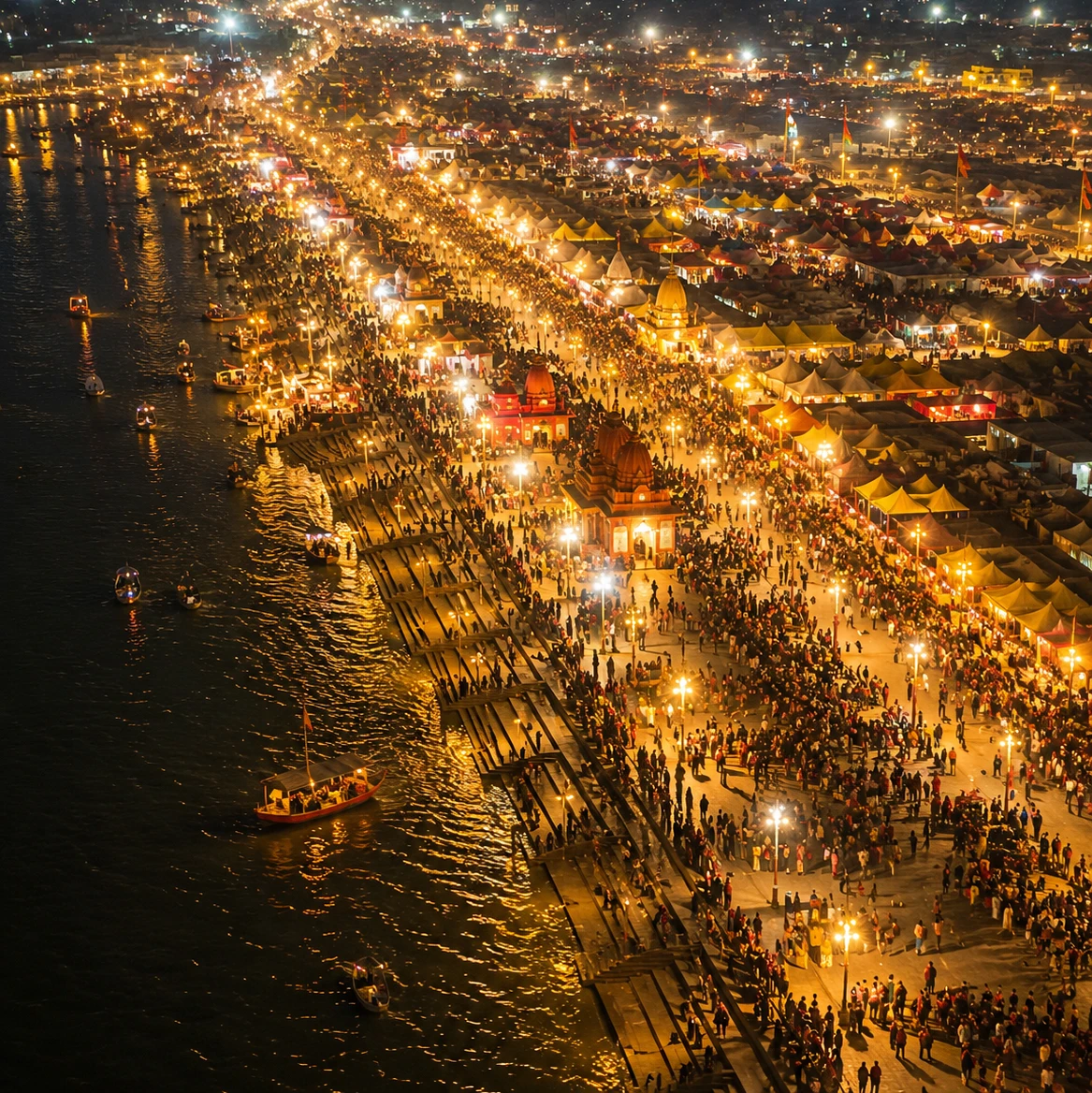 Naga Sadhus and Akhara saints at Kumbh Mela