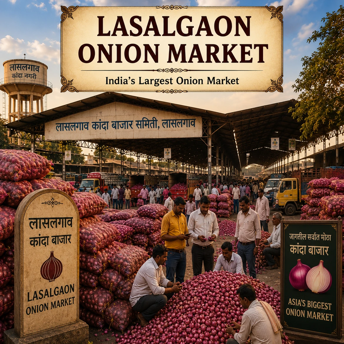 Onion Auction at Lasalgaon APMC