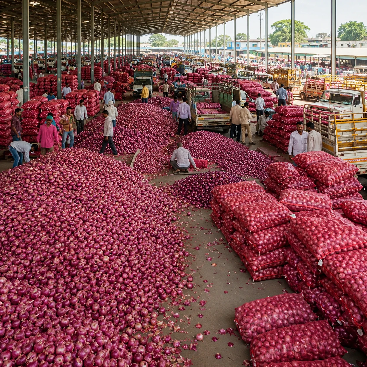 Farmers and Onion Trade in Lasalgaon
